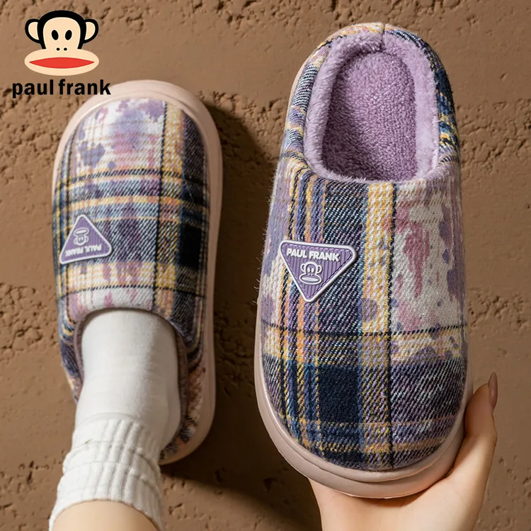 大嘴猴棉拖鞋女2025秋冬季高级加绒保暖踩屎感厚底家居家棉拖鞋男