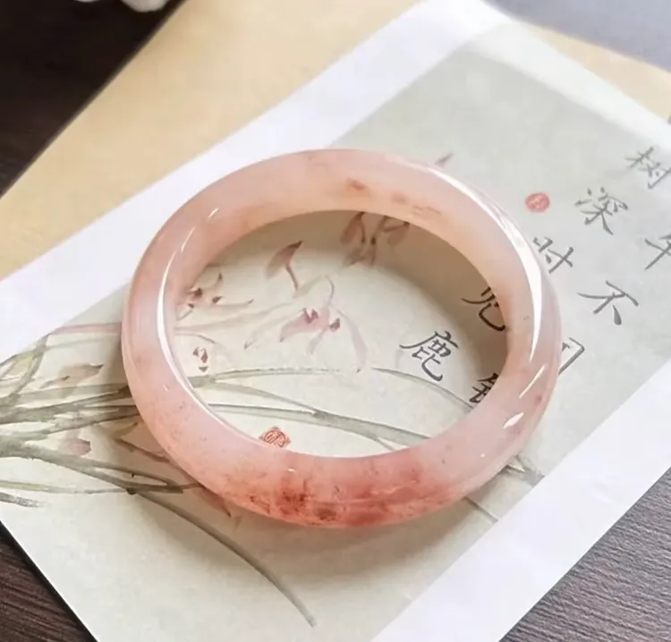 非金属树脂手镯 桃花酿平安镯白女原创设计美人镯树脂