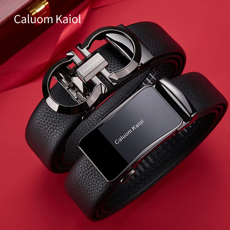【可定制刻字】Caluom Kaiol官方品牌男士男款真皮皮带轻奢腰带礼物