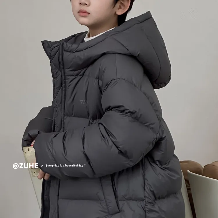 祖赫韩货高品质新国标90白鸭绒羽绒服冬季连帽保暖男女童可穿