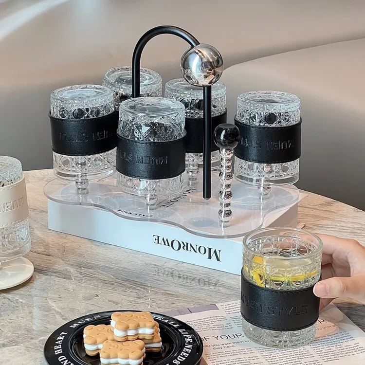 简约杯具套装家用客厅待客茶水杯奶油风乔迁新居杯子高级感高档