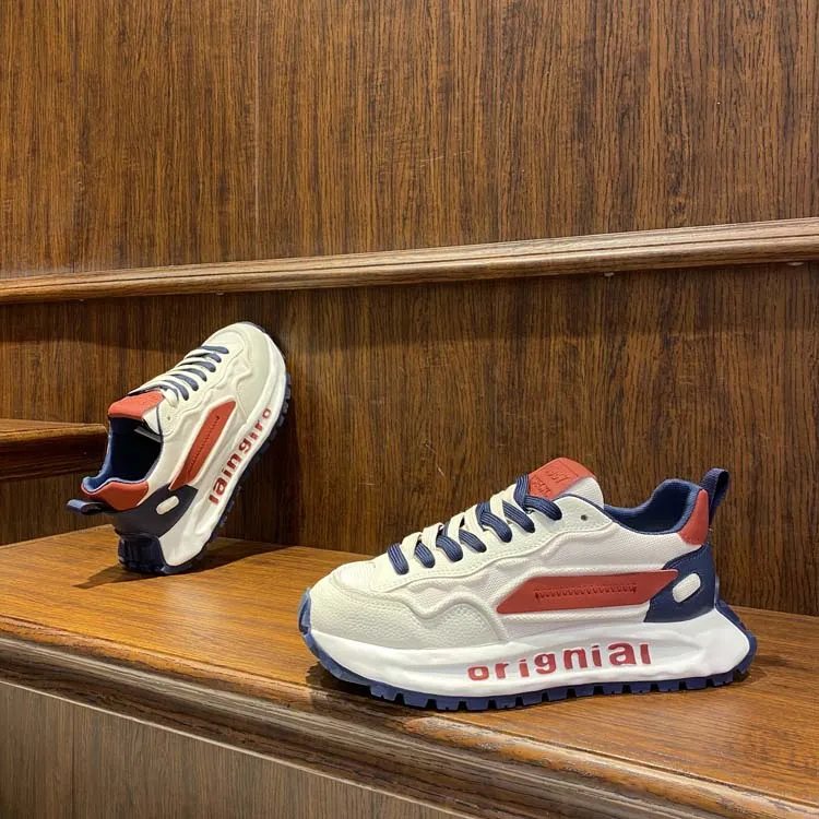 欧洲站阿甘鞋男2025新款春季潮流百搭透气运动休闲鞋厚底增高男鞋