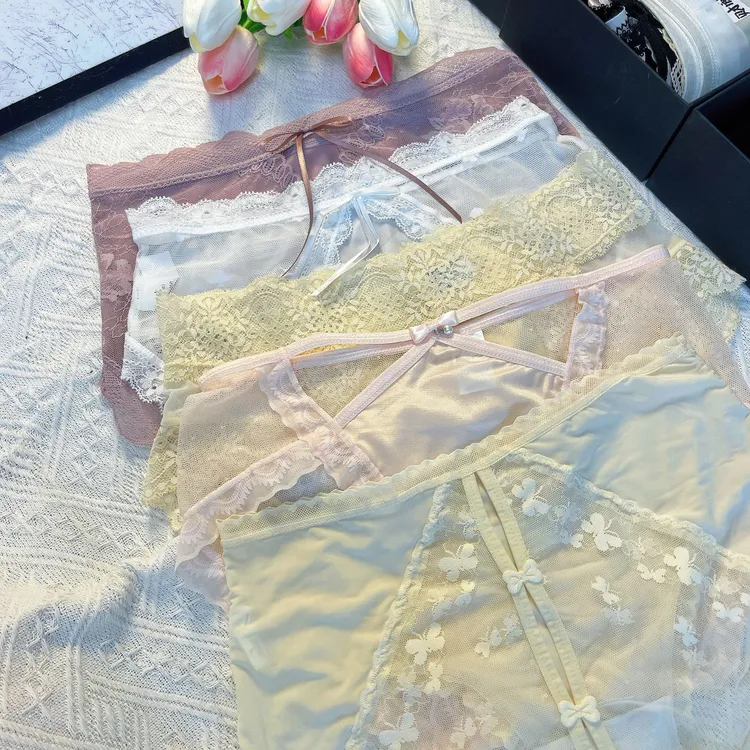 初茶•新款蕾丝纯欲混搭轻奢性感高级定制中腰性感舒适女士内裤