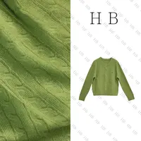 何碧碧HB【藕眠】5532绵羊毛开衫毛衣刺绣圆领外套百搭减龄