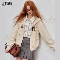 3014【金拐子】妖精的口袋美式字母连帽卫衣外套女2025年早秋新款