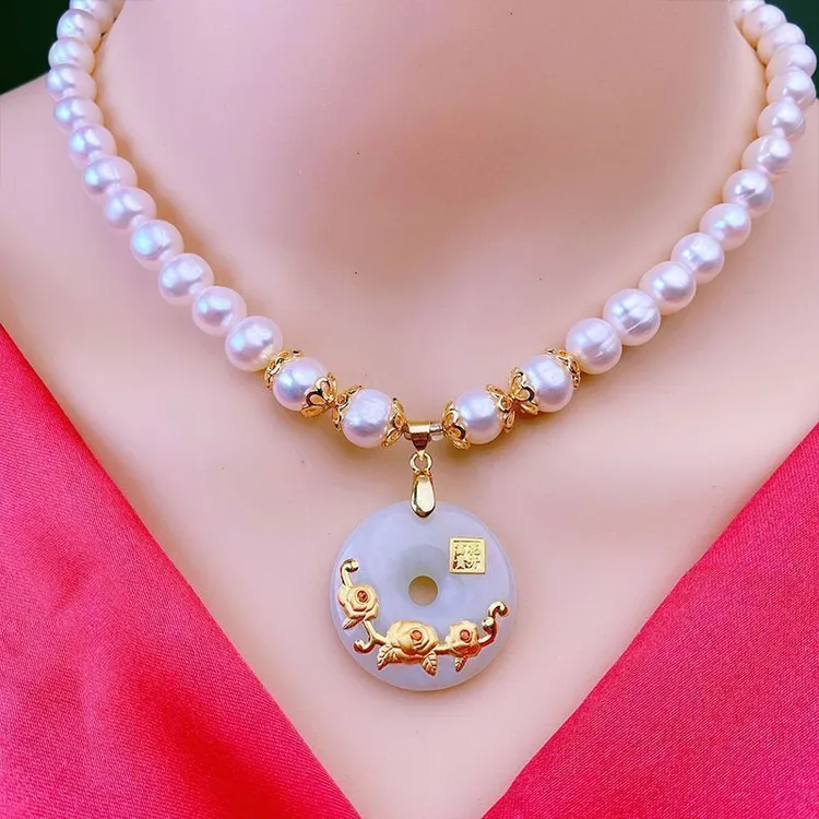 正品海贝珠项链高端大气母亲节送妈妈婆婆生日礼物