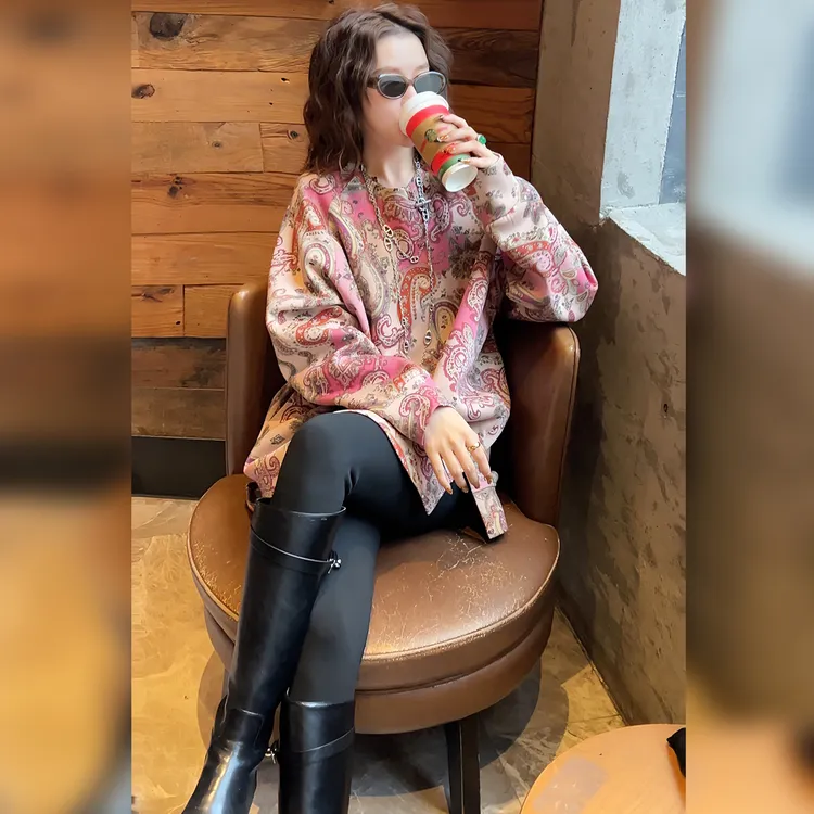 【Linda姐高端线】冬季新款时尚洋气百搭女装印花卫衣AW5SWY0094