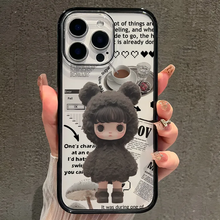 【AI键保护】咖啡女孩适用苹果17promax手机壳iphone17新款创意