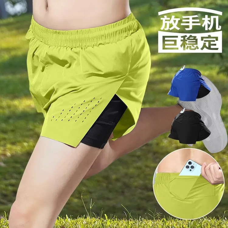 跑步短裤男运动可放手机夏季新款速干马拉松专业田径三分内衬裤子
