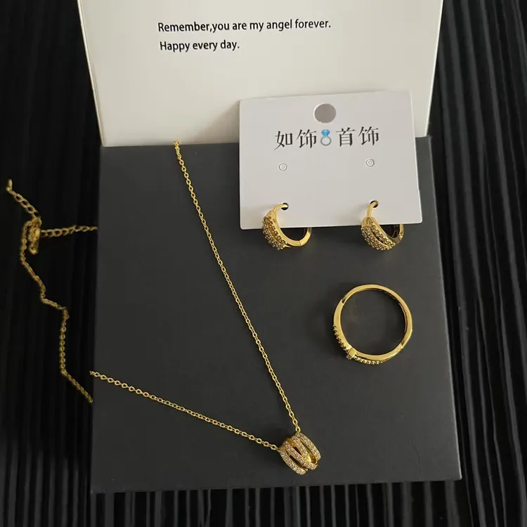 铜合金项链 如饰 小巧精致日常百搭款三件套套装