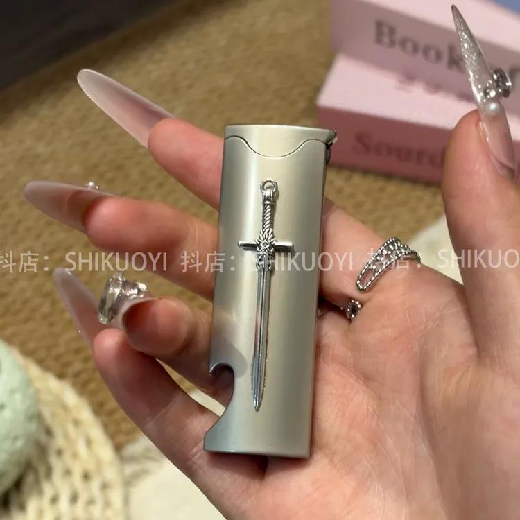 新款宝剑充气打火机开瓶器原创手作金属直冲高颜值高质感酒吧必备商品图
