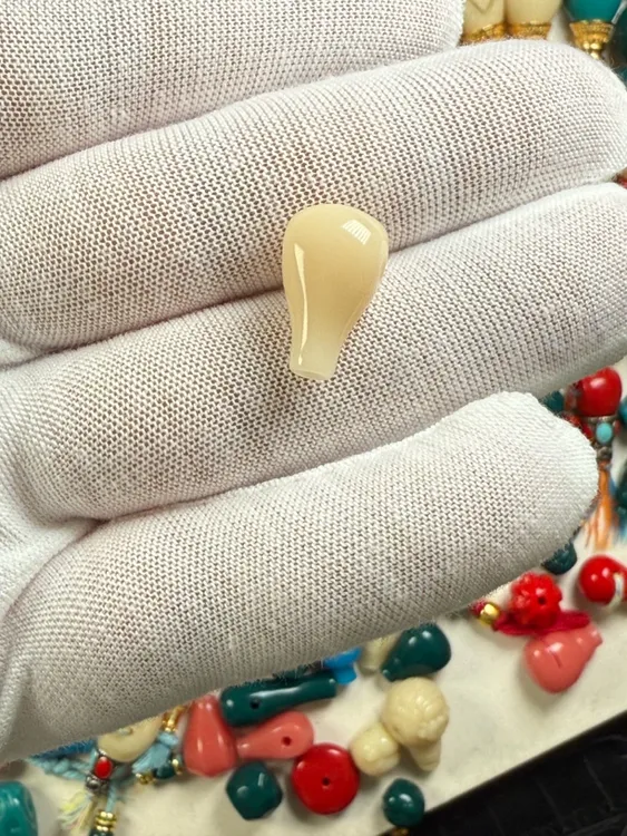 纯手工雪巴琉璃白色玉净瓶迷你10mm三通搭配4mm 5mm 6mm小串