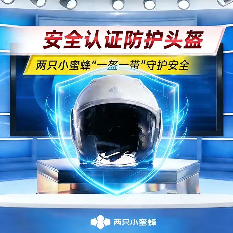【新闻同款保命头盔】两只小蜜蜂3C认证电动车头盔四季冬季保暖头盔