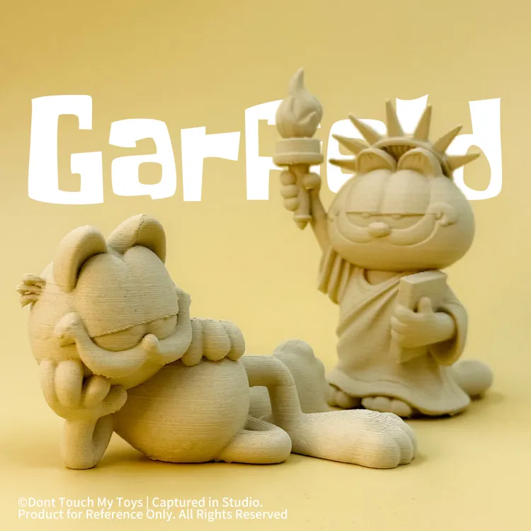 潮玩GK系列加菲猫仿石像自由女神桌面摆件手办造型装饰礼物可车载