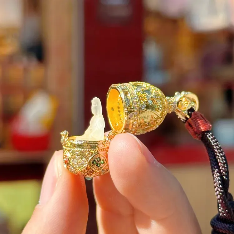 【花开见fo】琉小璃项链 嘎乌盒复古新中式项链 5021