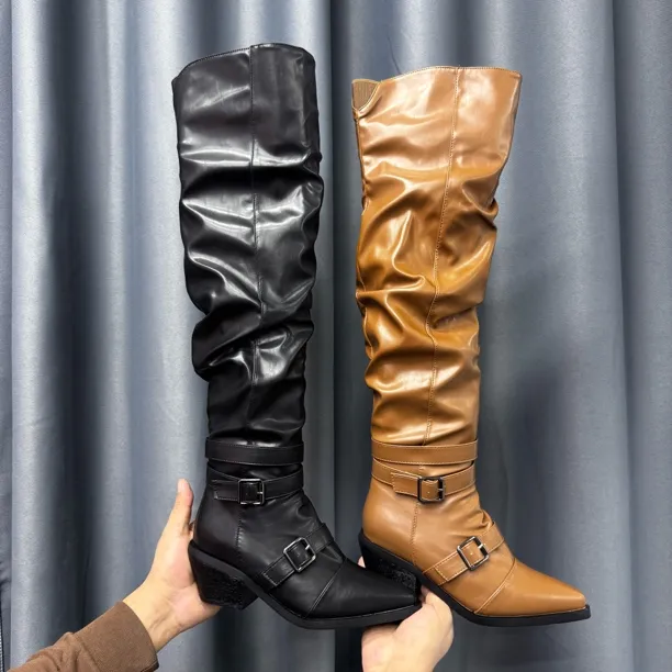 全1809-1 新款 长靴 加绒 有拉链