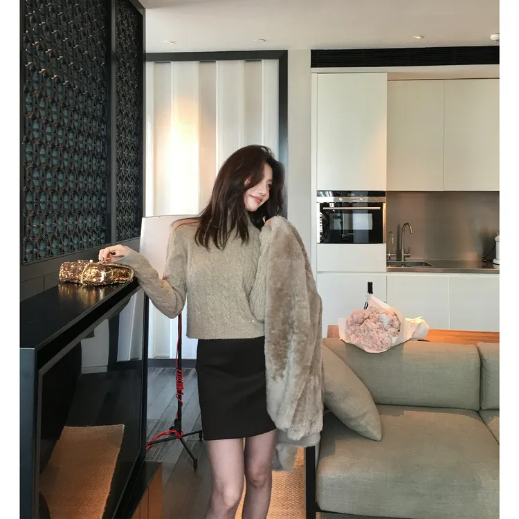 【ALONESAVOR】龍喜儿 微光织梦 复古羊毛绞花亮片针织衫D240