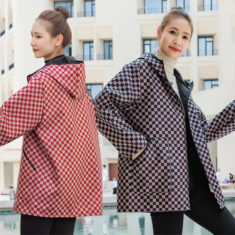 成人防水加绒罩衣长袖工作服外穿大褂男女款家用厨房做饭围裙冬季