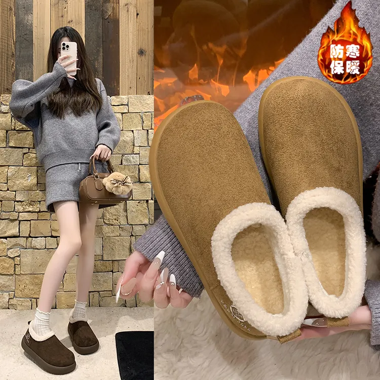 【雪辰专属】勃肯鞋新款2025大土豆系类冬季保暖加绒大头棉鞋