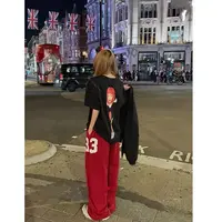 徐秋阳  三号红卫裤  秋季新款百搭时尚休闲显瘦显白卫裤13555