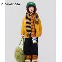 momobobi自制新款儿童毛衣学院风个性狗狗刺绣卡通针织衫保暖外套