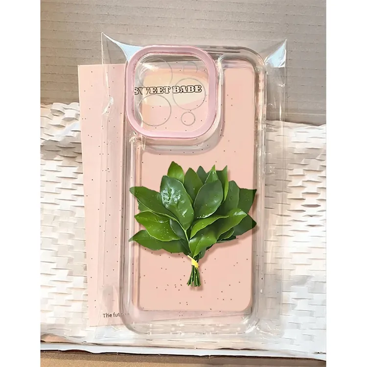 BANCA粉框柚子叶适用iPhone17手机壳苹果16小米15OPPO华为VIVO