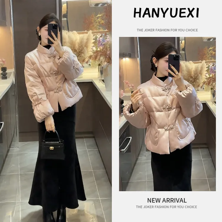 今年流行漂亮套装女2026新款设计感时尚保暖棉服外套半身裙两件套