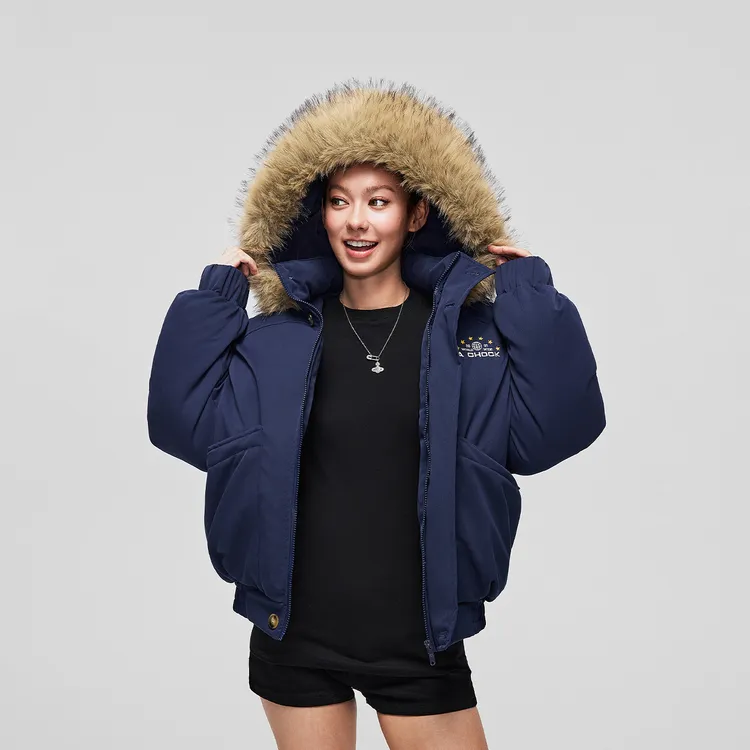 【Achock官方店】派克服加厚保暖毛茸茸连帽棉服重磅休闲棉衣外套潮