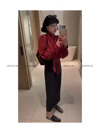 2212#复古百搭灯芯绒后开叉高腰半裙 （配皮带）
