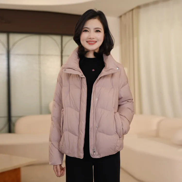 枫竺阿楠anan90白鸭绒立领保暖百搭休闲零压羽绒服女冬天防寒外套