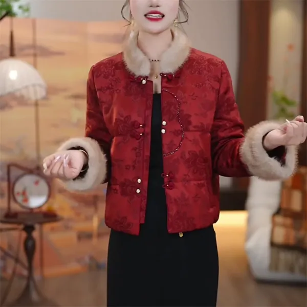 冬季加厚加棉棉服保暖修身百搭显瘦优雅时尚大气时尚优雅棉服外套