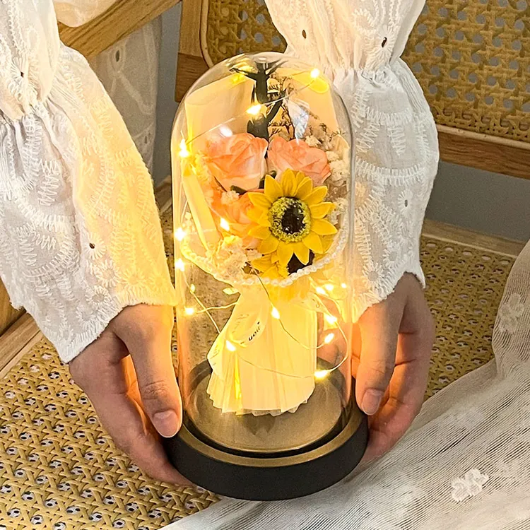 教师节送老师的礼物向日葵摆件生日礼物送给女友仪式感永生花礼品