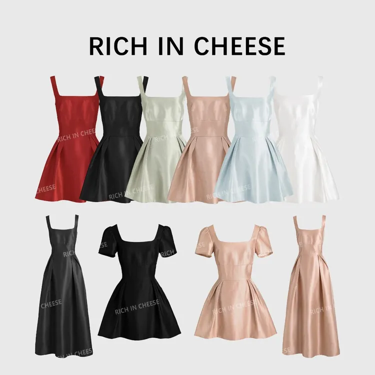 舒胡蕾 矜贵女主【合集系列】【部分现货】仿丝毛亮光细闪面料连衣裙