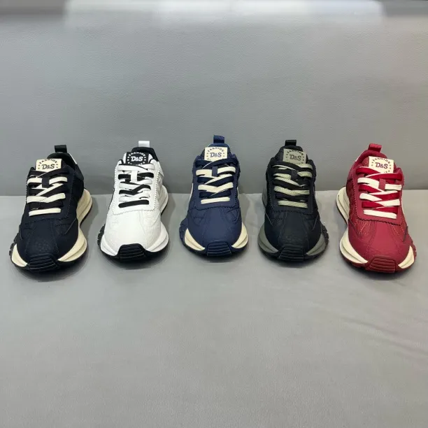 2025秋冬新款拼接低帮系带老爹鞋舒适软底防滑百搭运动休闲男鞋