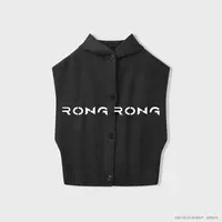溶溶【松弛公式】RONGRONG羊毛混纺单排扣休闲连帽针织马夹25C00791