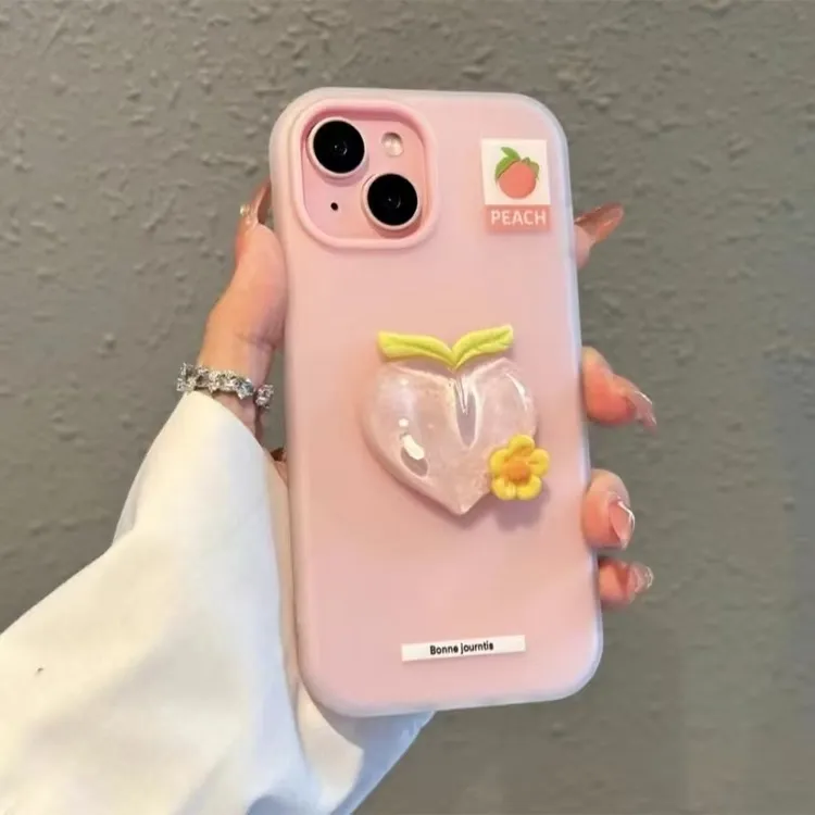 【入月】新款蜜桃/西瓜/菠萝水果系列果冻二合一大孔手机壳