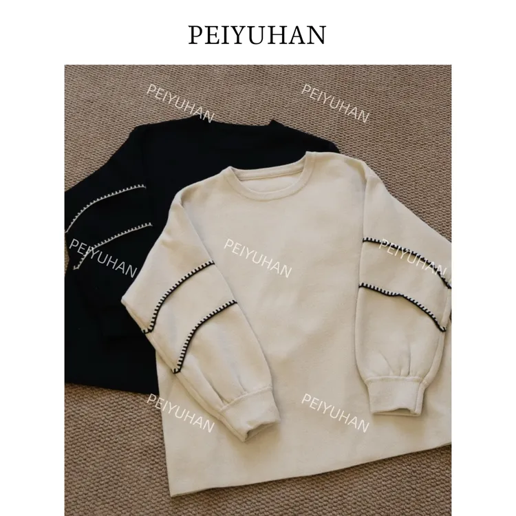 PEIERNA佩佩PE 【设计感蓝丽绒针织】针织衫 G11949 6116017时尚