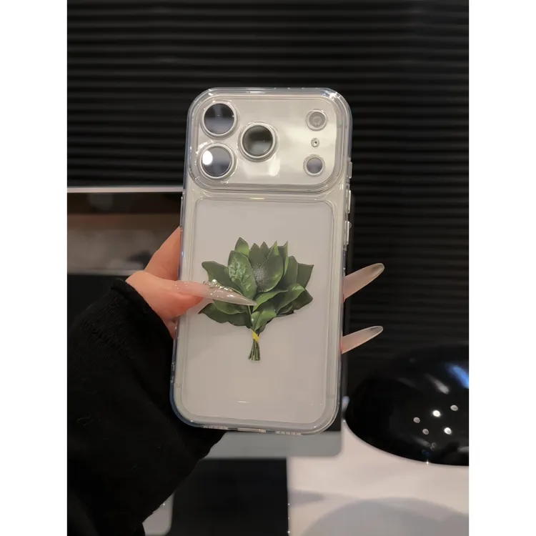 柚子叶适用苹果17pro手机壳16pm太空壳小众14plus新款ins风防摔13