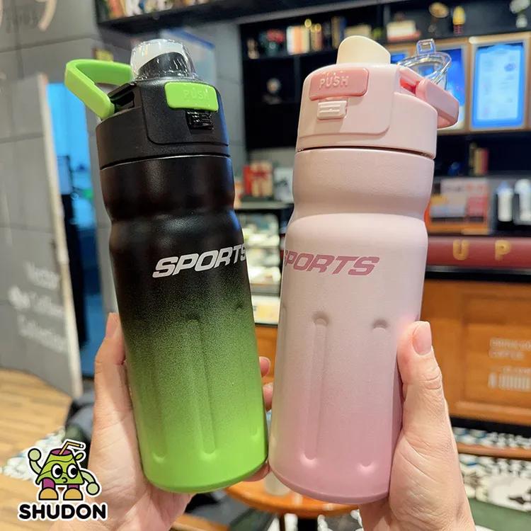 双饮保温杯550ml男女学生可放书包侧可爱学生女生上学钢运动水杯