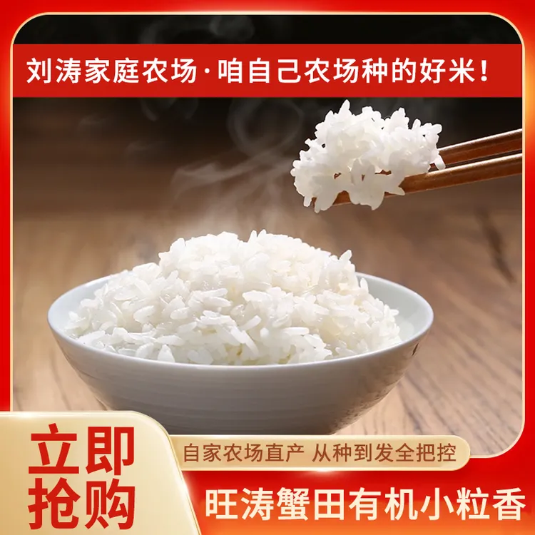 东北吉林蟹田有机生态大米十斤真空包装嫩江灌溉的小粒米10斤一袋