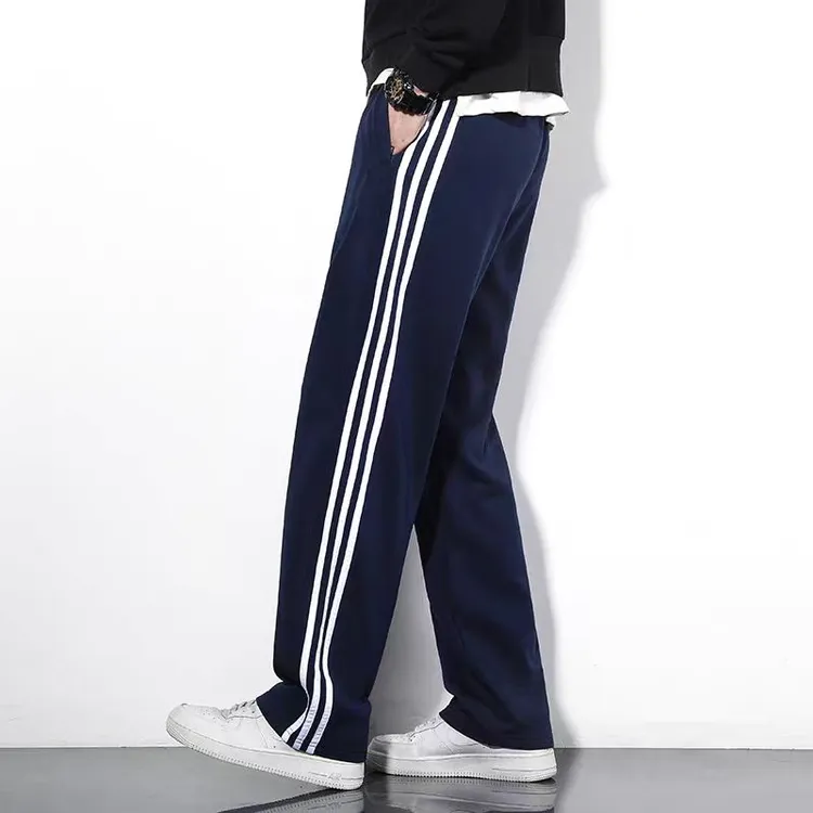 【工厂直发】三杠春夏季男女同款舒适透气棉料百搭校服裤运动休闲裤