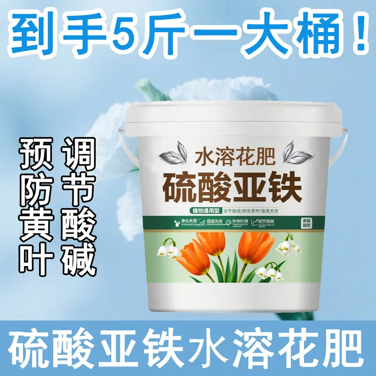 厂家直发桶装硫酸亚铁通用水溶肥预防土壤结块调酸自来水浇花速溶
