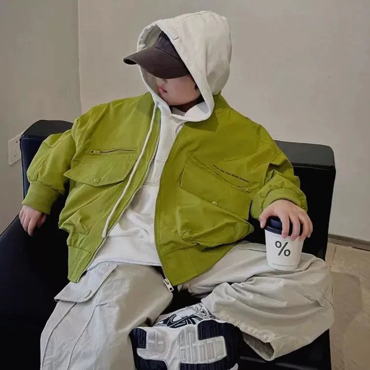 【亲子春秋冲锋衣】春季新品男女童亲子装重工透气防水韩版时尚
