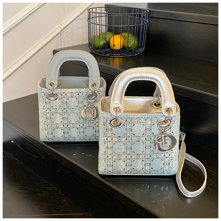 【璀璨星河】戴妃手提包满钻单肩包是时尚斜挎包小包包夏季新款包包