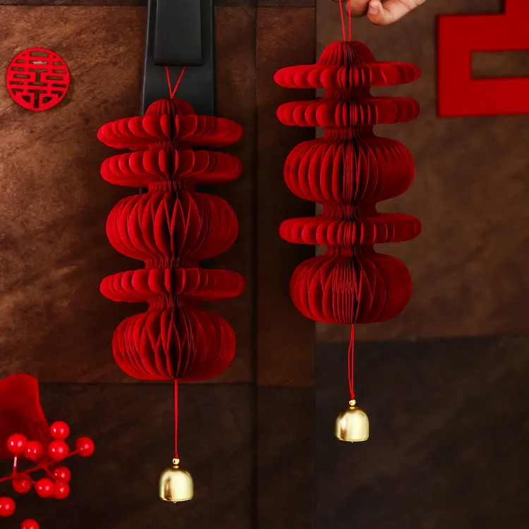 映菲寻结婚喜字挂件立体蜂窝摆件婚房布置客厅卧室入户门囍字装饰