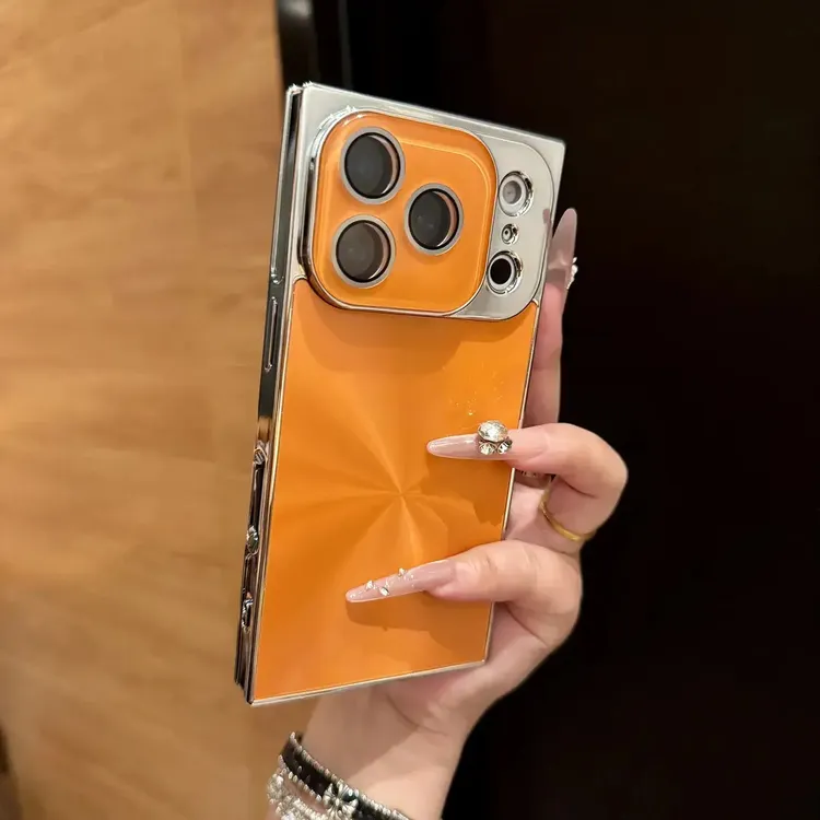 方形极光适用iPhone17promax手机壳苹果16星宇橙15防摔14时尚百搭