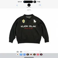 KLICKCLAK25AW 球衣毛衣美式复古polo秋冬针织抗起球套头上衣长袖