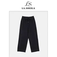 LA.Sheila 抽绳收腰明线牛仔裤253-KZ/0924-7745