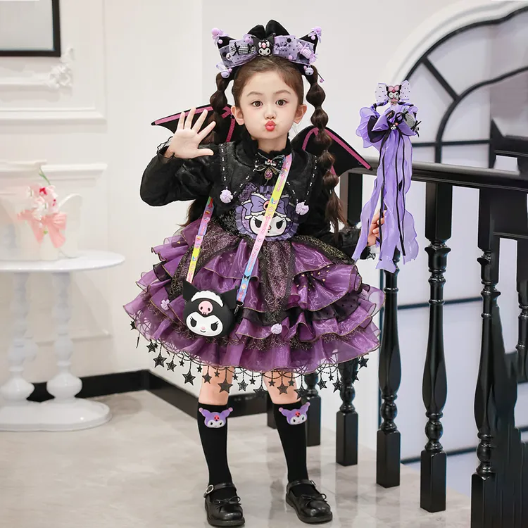万圣节儿童服装库洛米裙子女童生日礼服女宝衣服洛丽塔蓬蓬公主裙