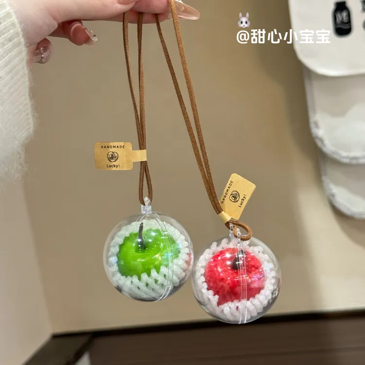 一颗苹果挂件包包挂件钥匙扣圣诞节平安果情侣礼物挂件学生送礼物